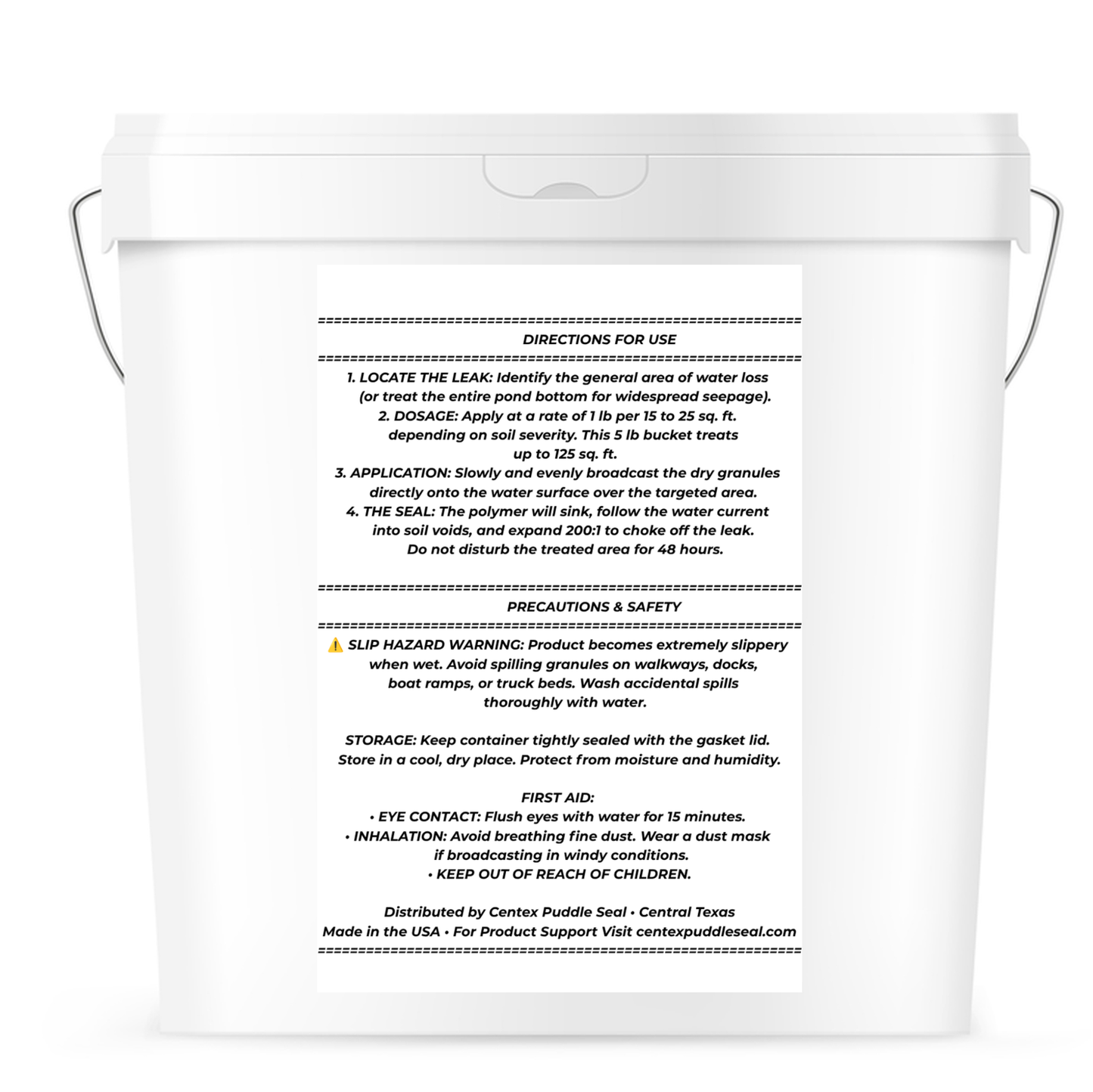Puddle Seal 5 lb Polymer Pond Sealer-DIY Leak Repair Bucket